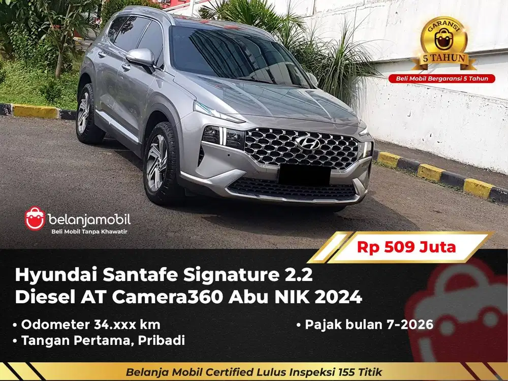 [ GARANSI 5TH ] Hyundai Santafe Santa fe Signature 2.2 AT 2024/2025