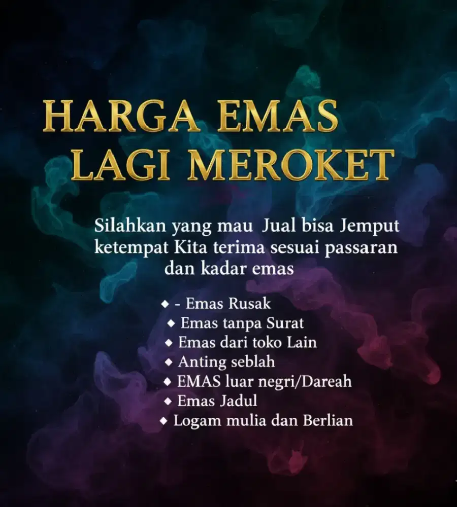 AYO JUAL EMAS SEKARANG, HARGA MULAI ANJLOK