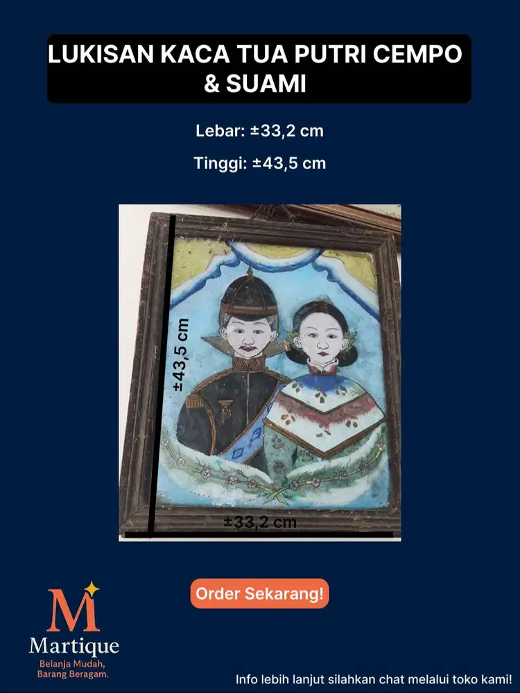 LUKISAN KACA TUA PUTRI CEMPO & SUAMI