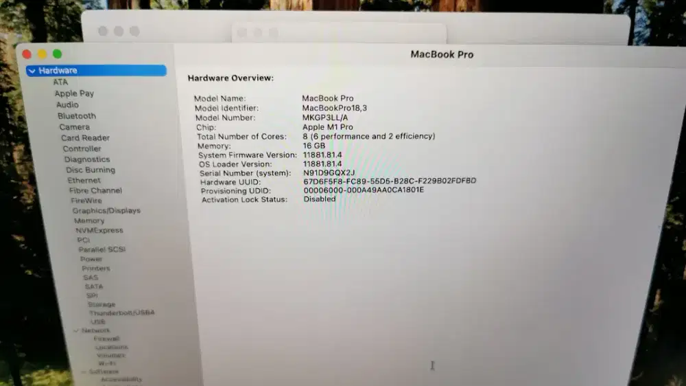 Macbook Pro m1 16 /512 2021