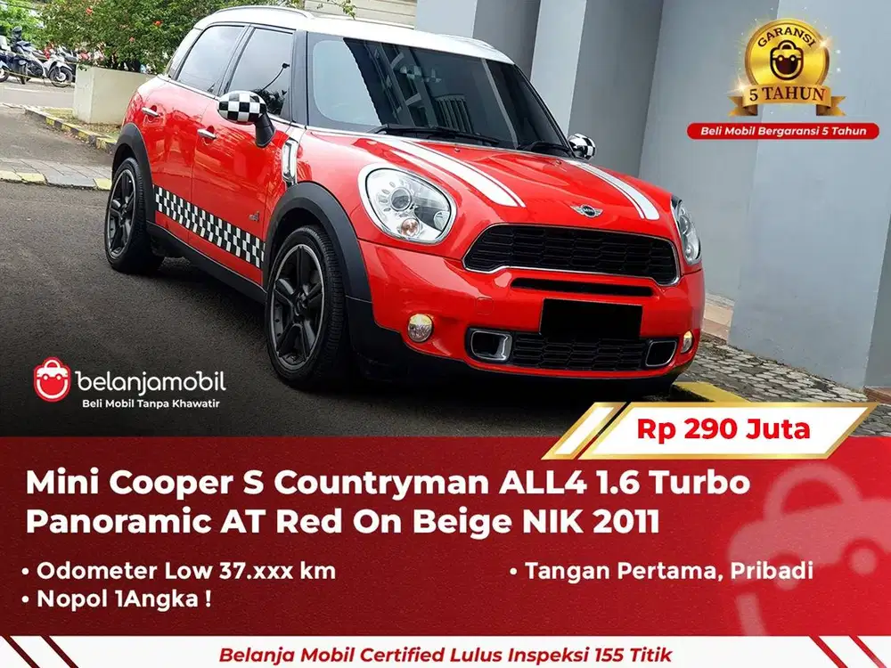 [ LOW KM ] Mini Cooper MiniCooper S Countryman 1.6 AT Red 2011 2012