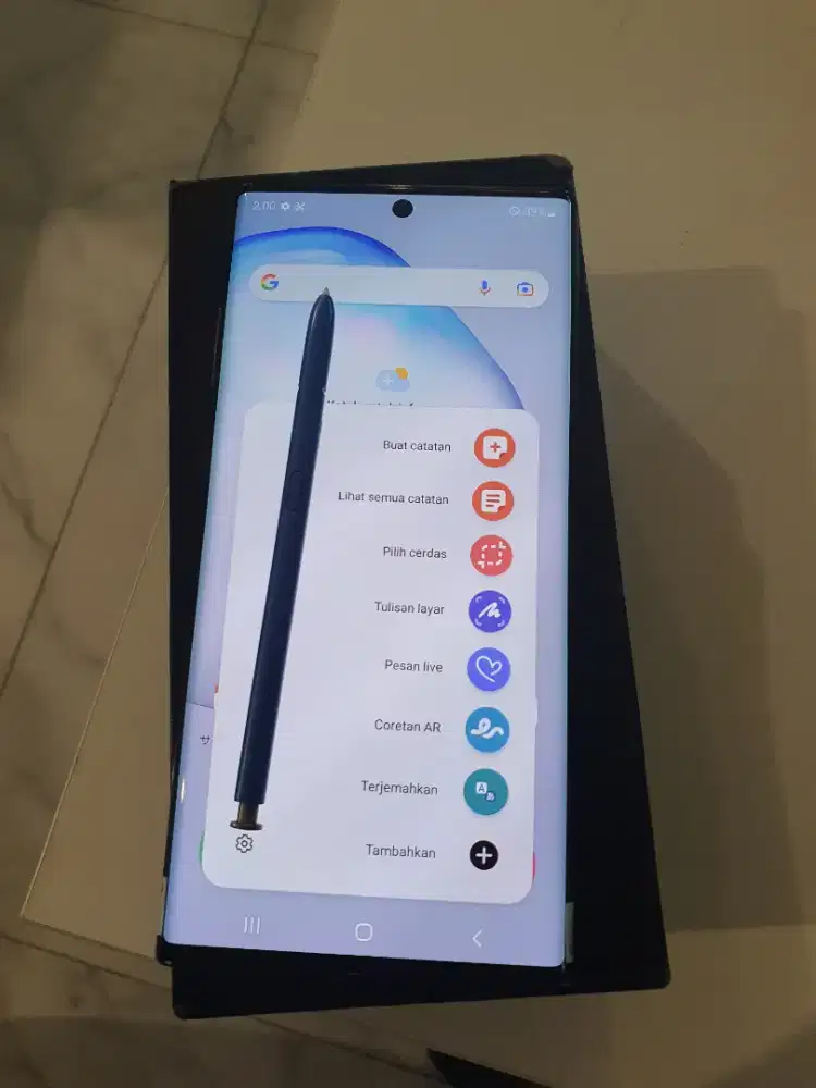 Dijual Samsing Note 10+ 12/256 Fullset Inter Mulus 90% dan Normal .