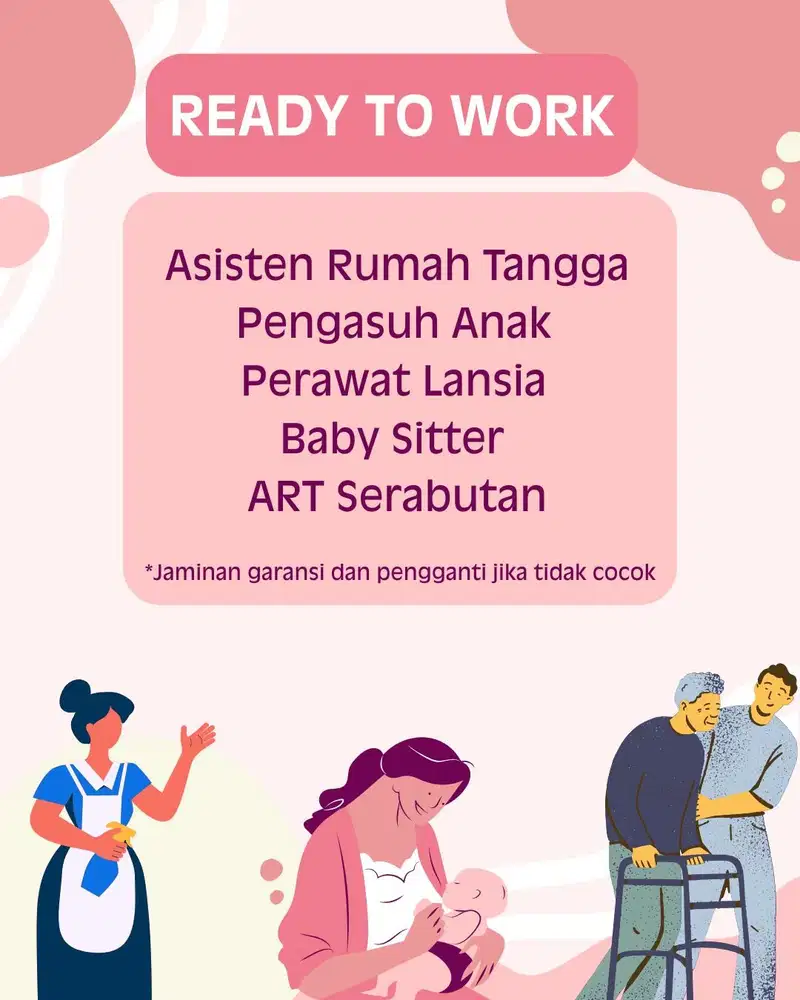 Jasa Penyalur Asisten Rumah Tangga, Babysitter dan Perawat Lansia