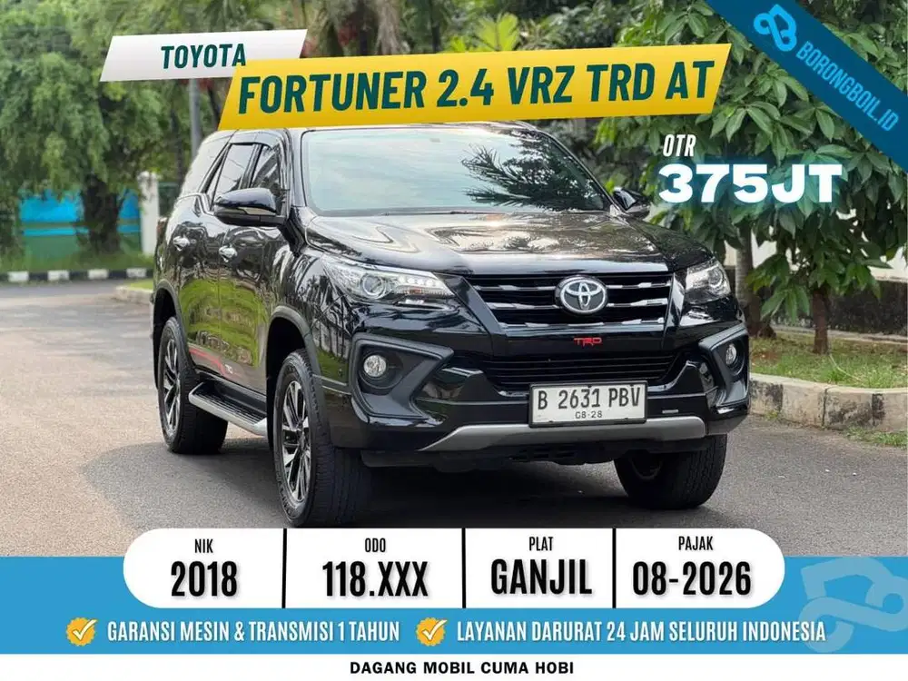 Toyota Fortuner 2.4 VRZ TRD AT 2018 HITAM