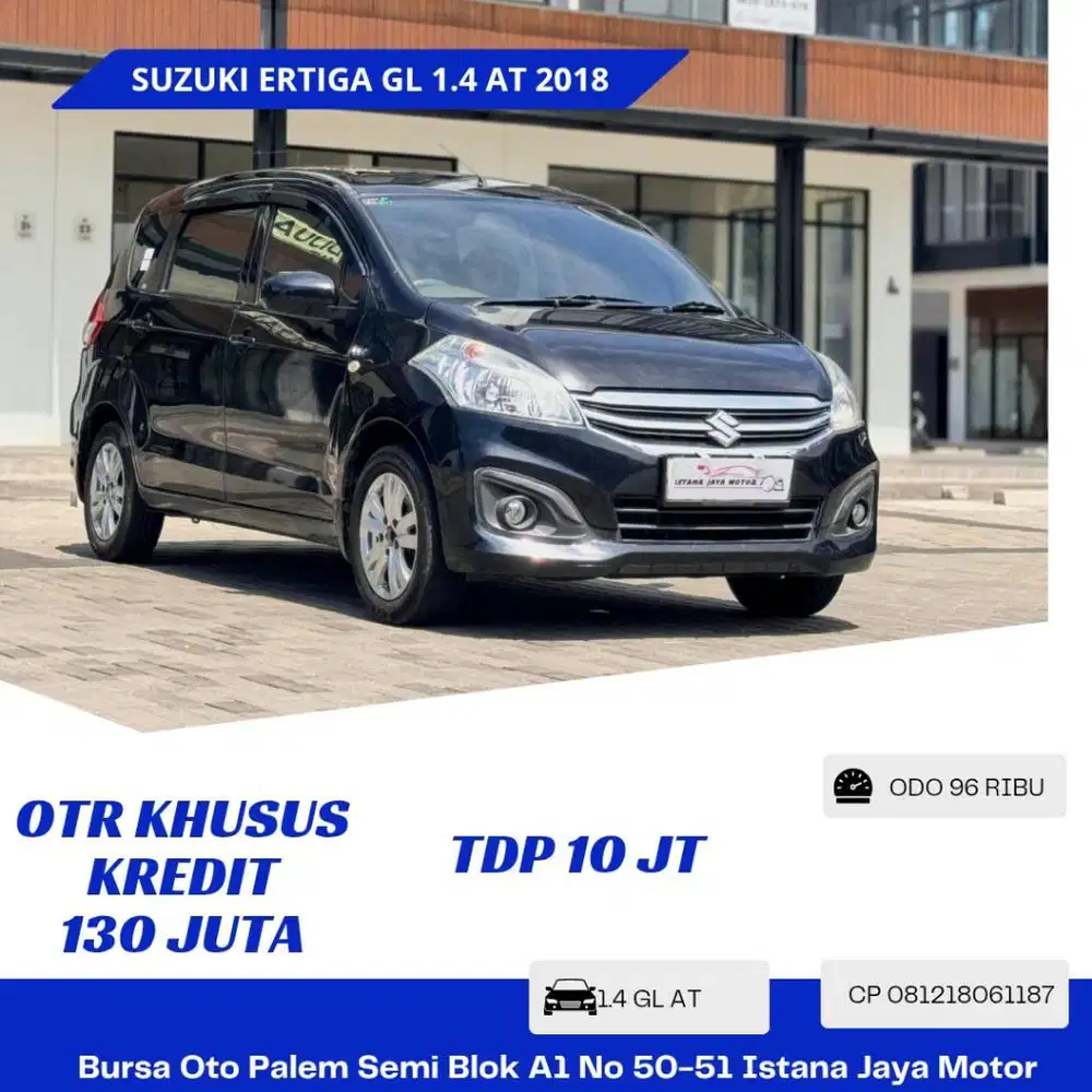 BERGARANSI Suzuki Ertiga GL 1.4 AT 2018 Hitam