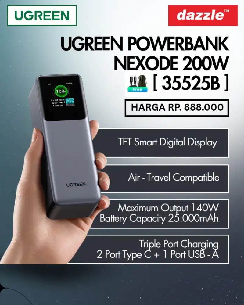 UGREEN POWERBANK NEXODE 200W (35525B)