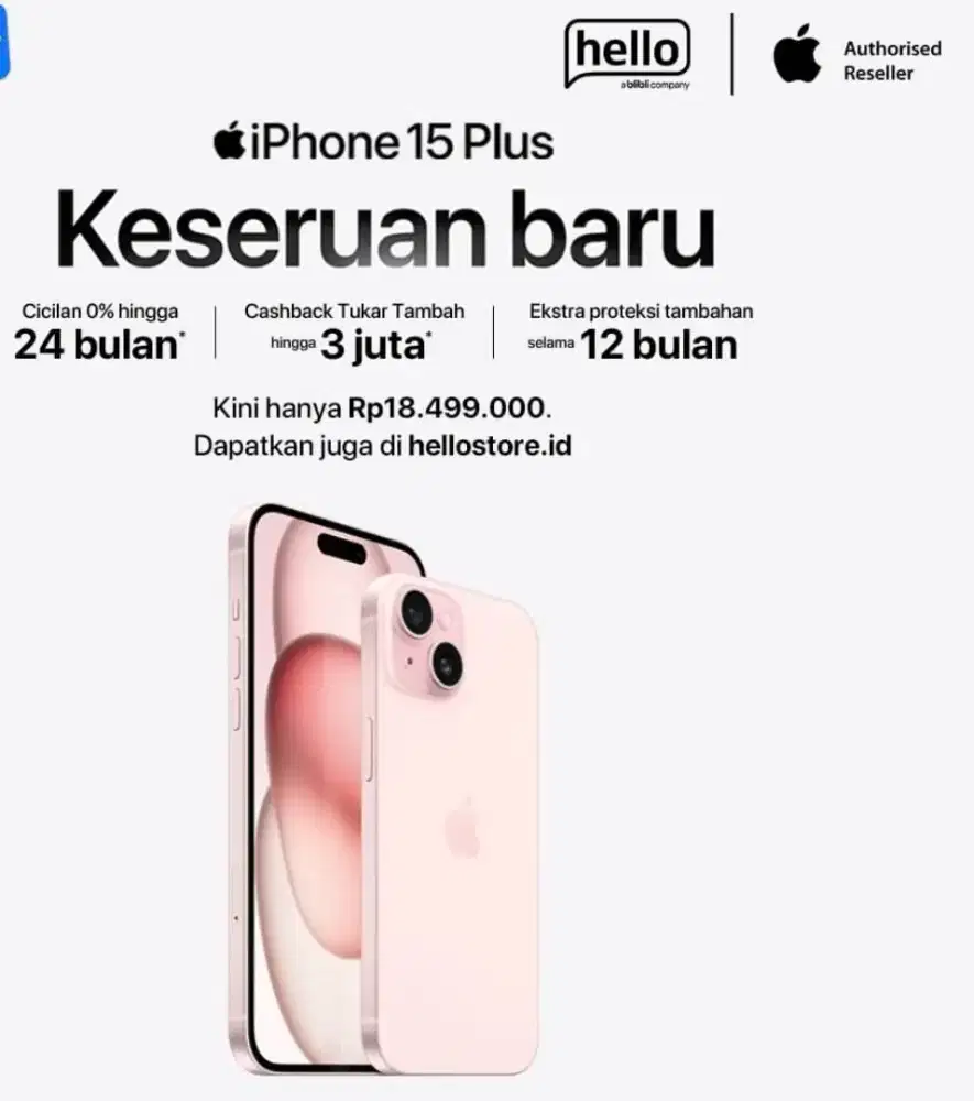 Iphone 15 Plus Garansi Resmi by Blibli
