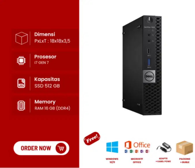 KOMPUTER MINI PC DELL OPTIPLEX 7050 CORE i7 GEN 7 DL-SUR