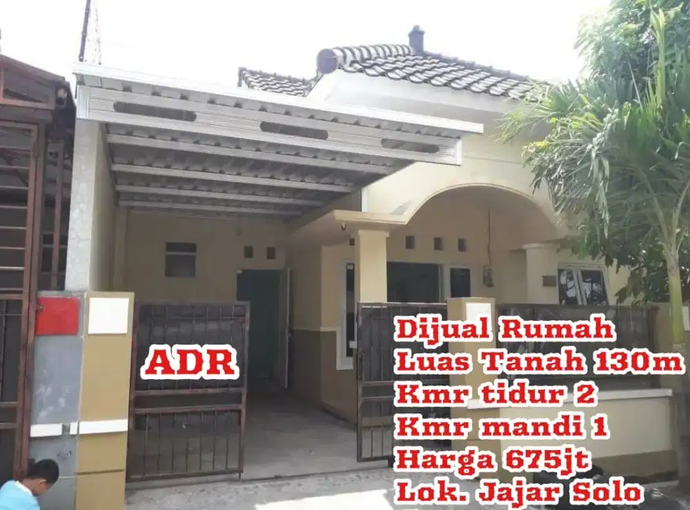 Dijual Rumah Jajar Solo
