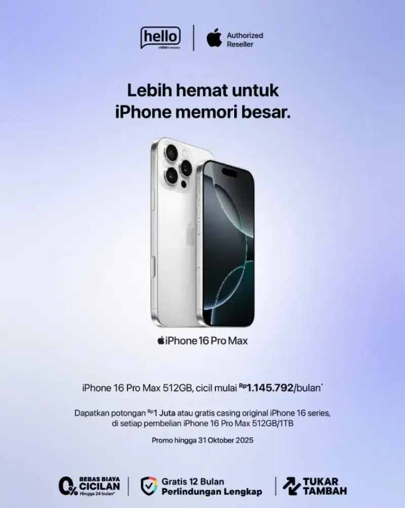 Iphone 16 Pro max Garansi Resmi by Blibli