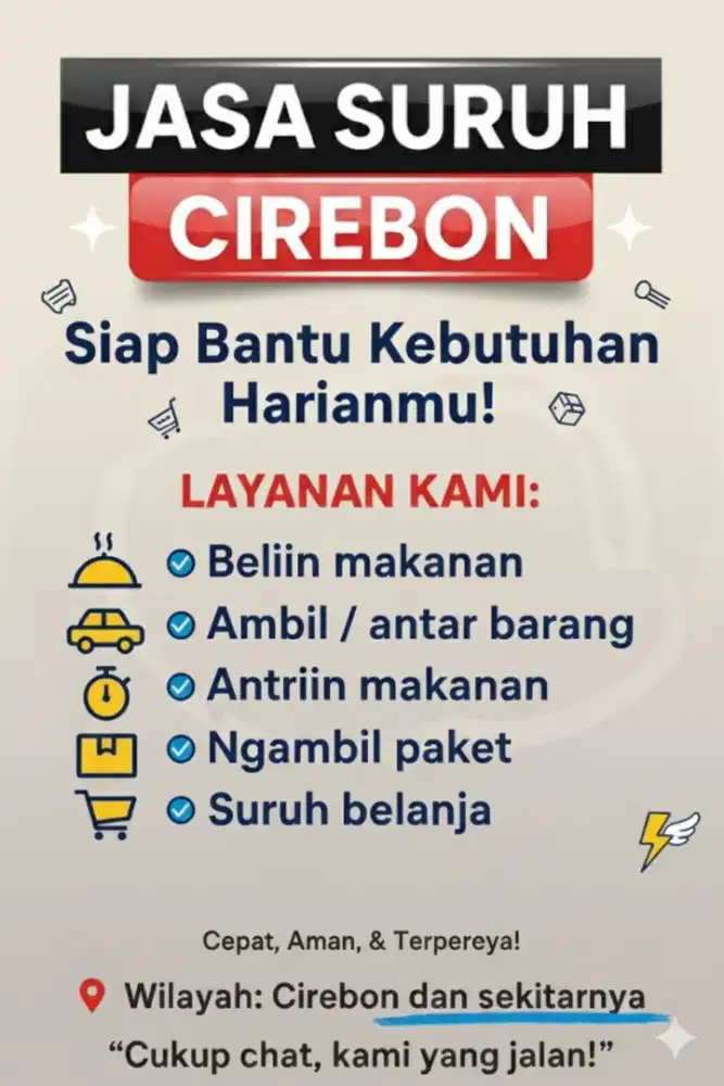 JASA SURUH CIREBON DAN SEKITARNYA