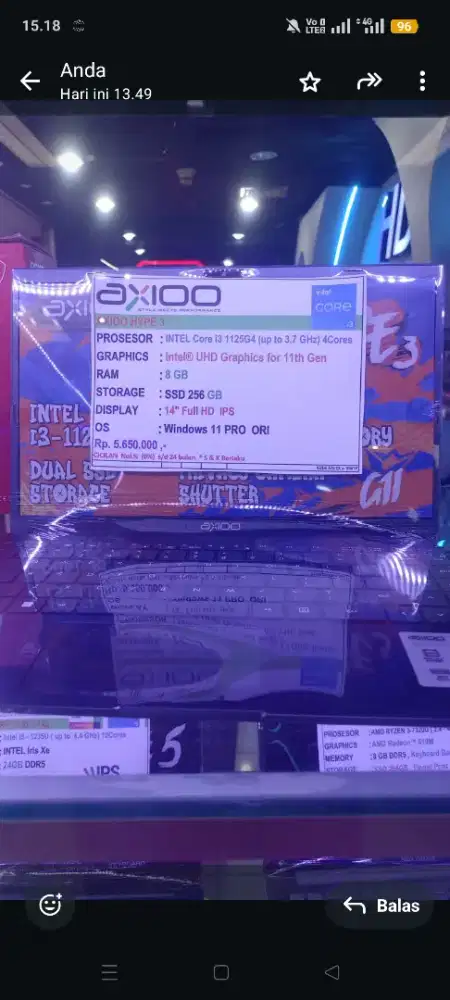 Laptop Axioo hype 3 cicilan aeon fast