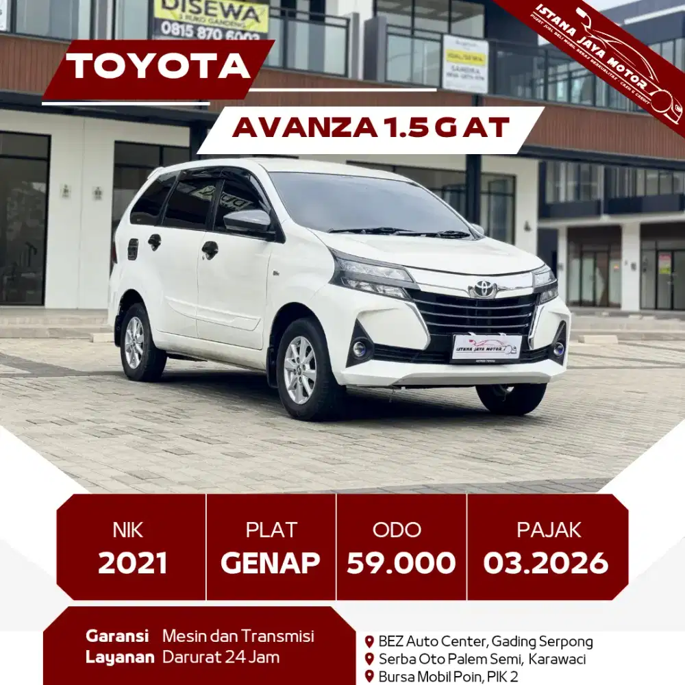 TOYOTA AVANZA 1.5 G AT 2021