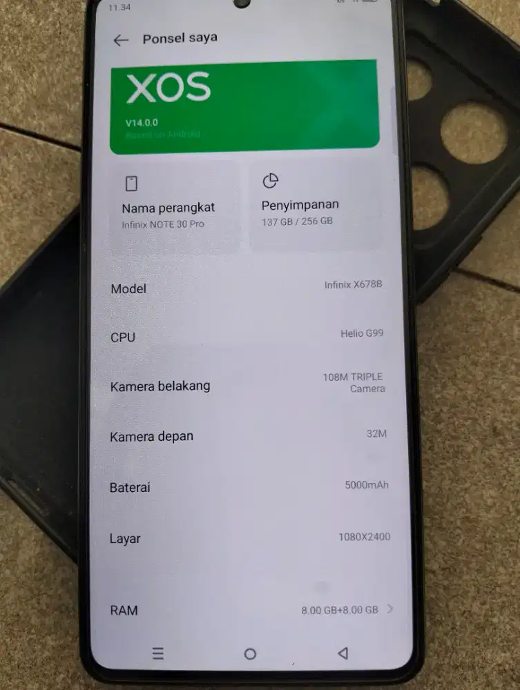 Infinix note 30 Pro 8+8/256