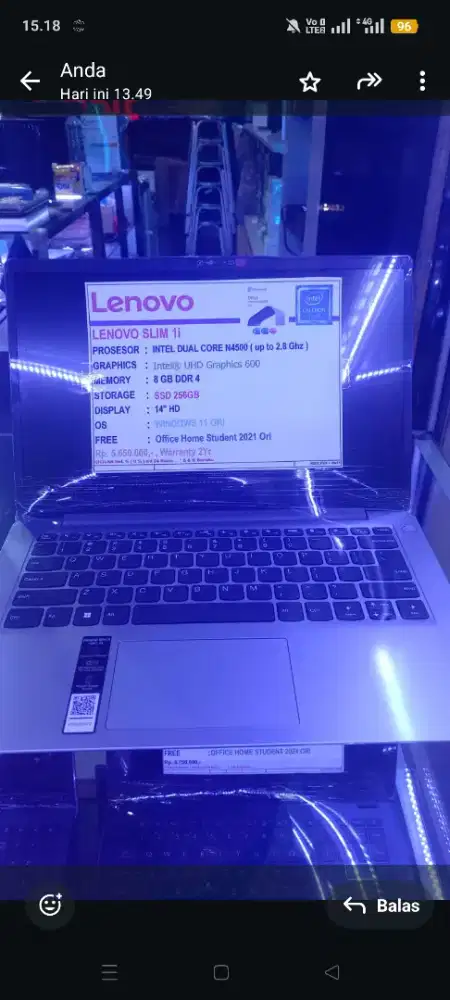 Laptop Lenovo slim 1 cicilan aeon fast