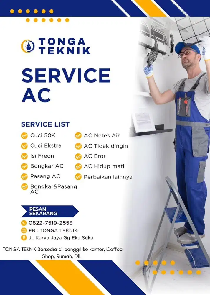 SERVICE AC CV TONGA TEKNIK