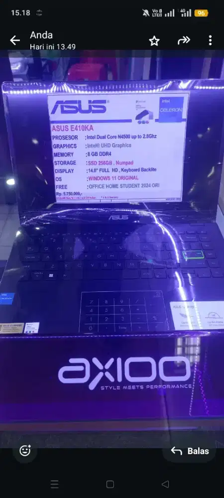 ASUS E410KA CICILAN AEON FAST