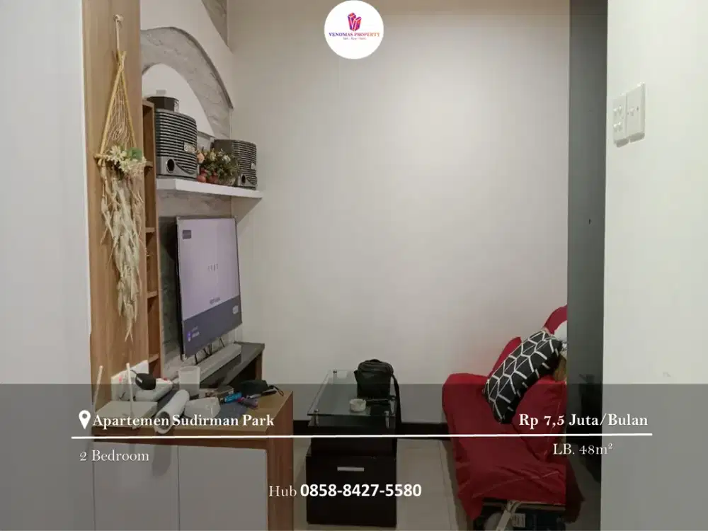 Disewakan Apartement Sudirman Park 2BR Full Furnished Lantai Tinggi