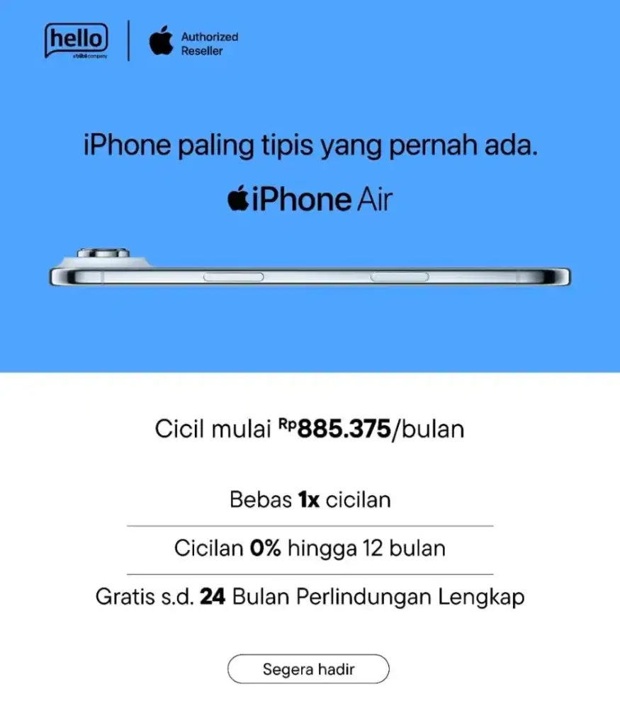 Iphone Air Garansi Resmi by Blibli