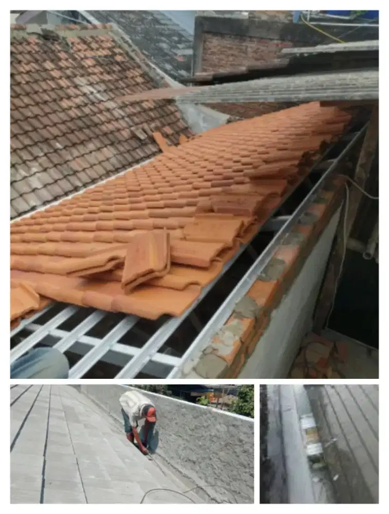 Tukang perbaikan atap bocor dinding dak rembes talang air renovasi DLL
