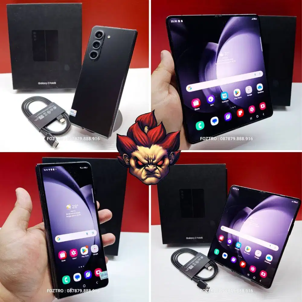 Samsung Galaxy Z Fold 5 12/256GB Black Fullset RESMI NO MINUS