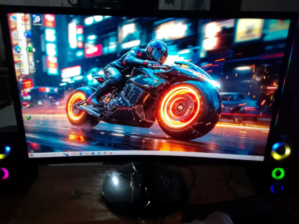 Monitor LED Samsung Curved 24 mulus normal tanpa minus