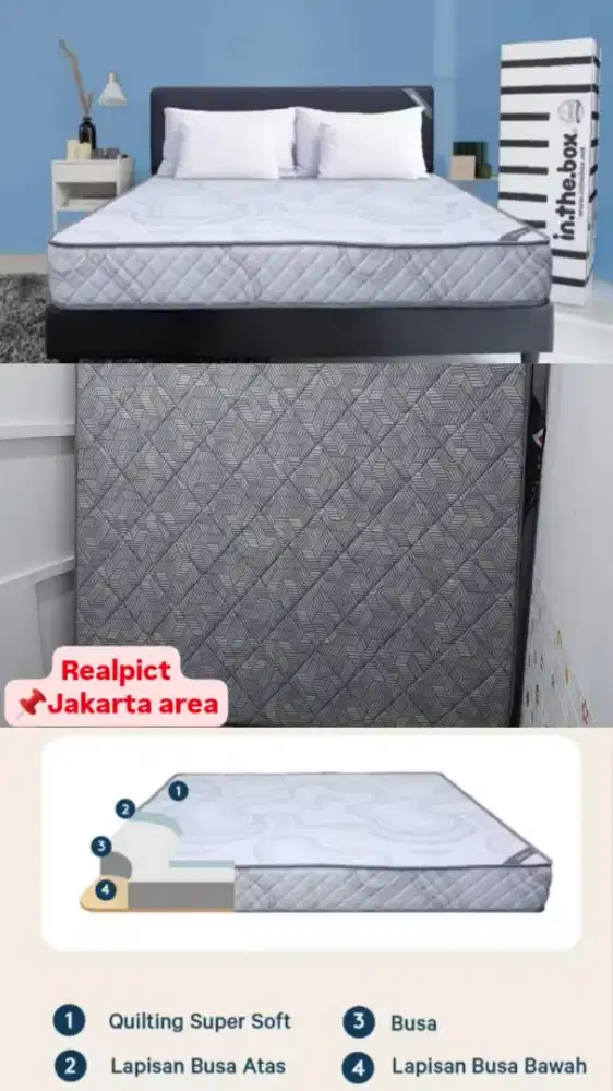 Harga Bisa Di Nego Kasur Busa Mattrass Lantai Premium INTHEBOX hybrid