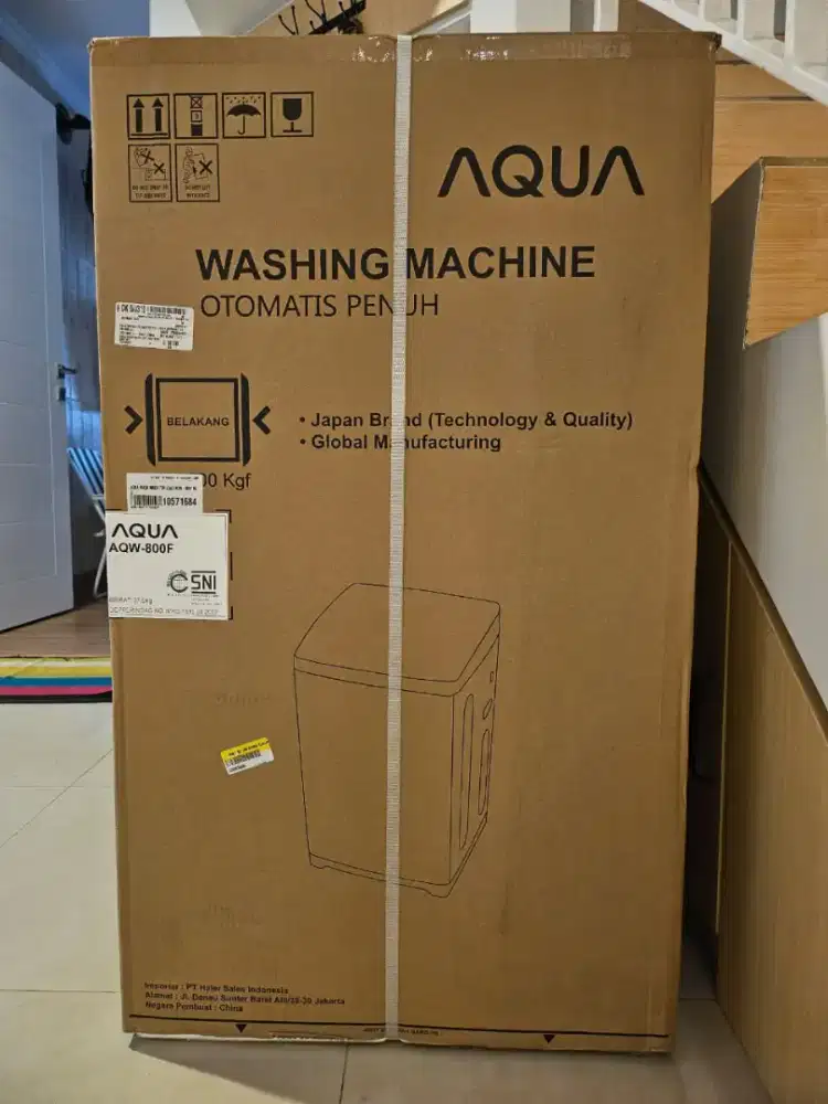 Mesin cuci baru merk Aqua 8 kg