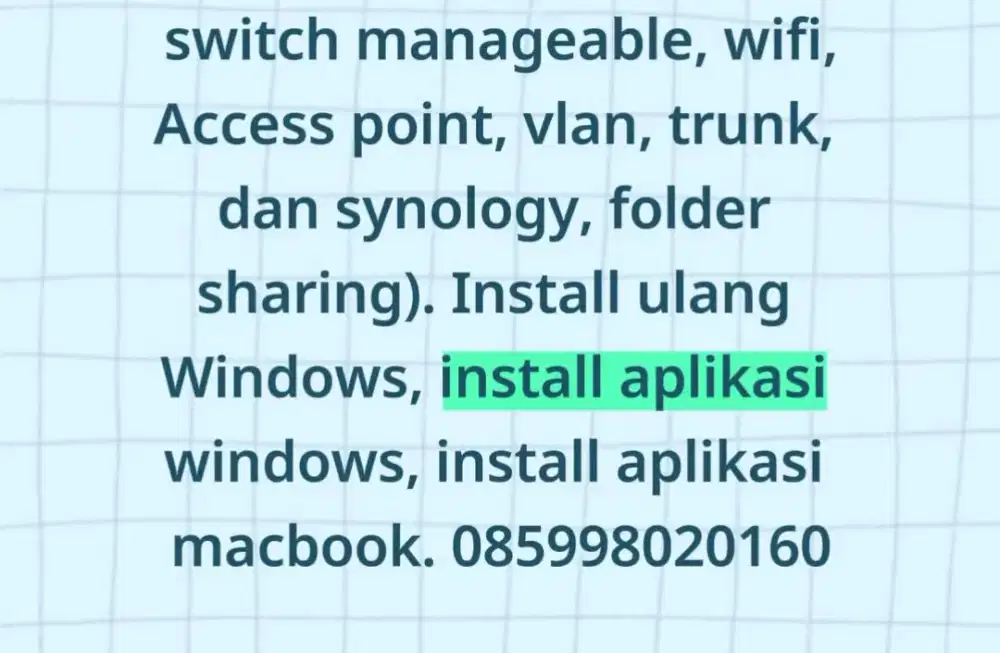 Jasa Setting Jaringan Internet & Printer Kantor / Rumah