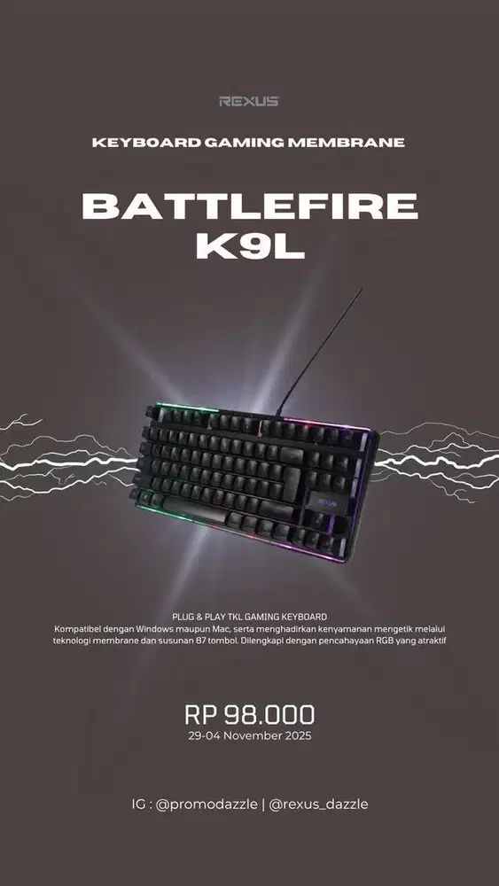 Keyboard Rexus K9L Battlefire