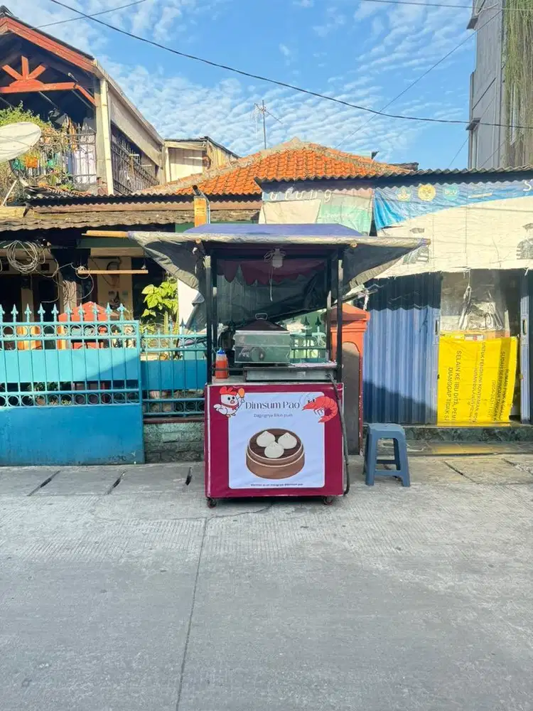 Gerobak kokoh siap jual makanan / minuman