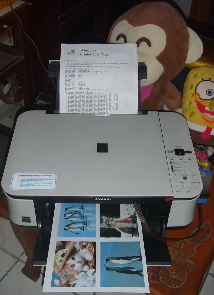 Printer Canon Pixma MP258 all in one Normal Siap Pakai + Infuse System