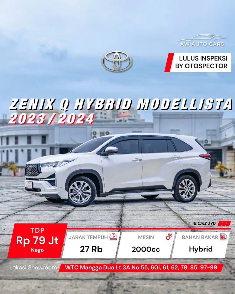 [LOW KM] Zenix Q Hybrid Modellista 2024 NIK 2023 Toyota Kijang Innova