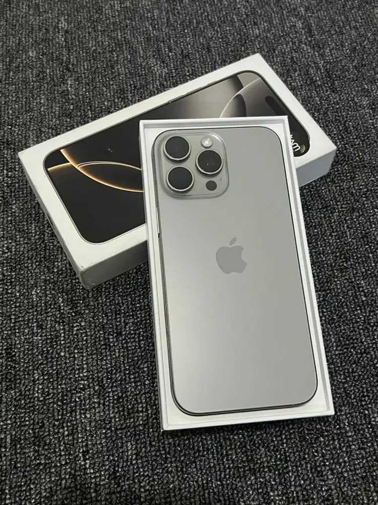 Iphone 16 pro max 256gb iBox natural titanium bh 100% bisa tt