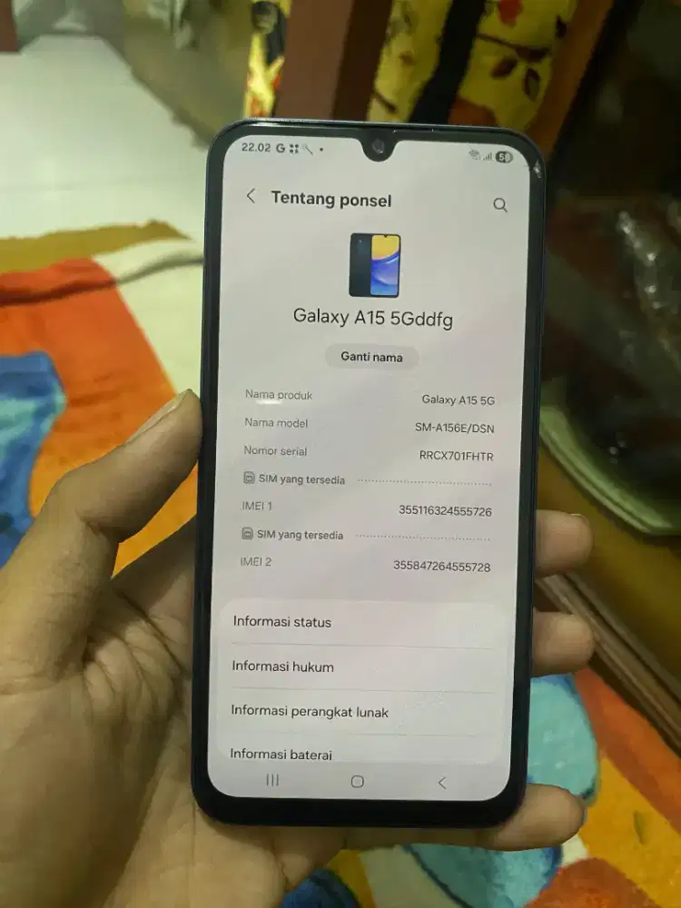 Samsung a15 5G body mulus 90%