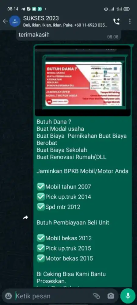 Terima posting sebar iklan ke Group WA dan FB