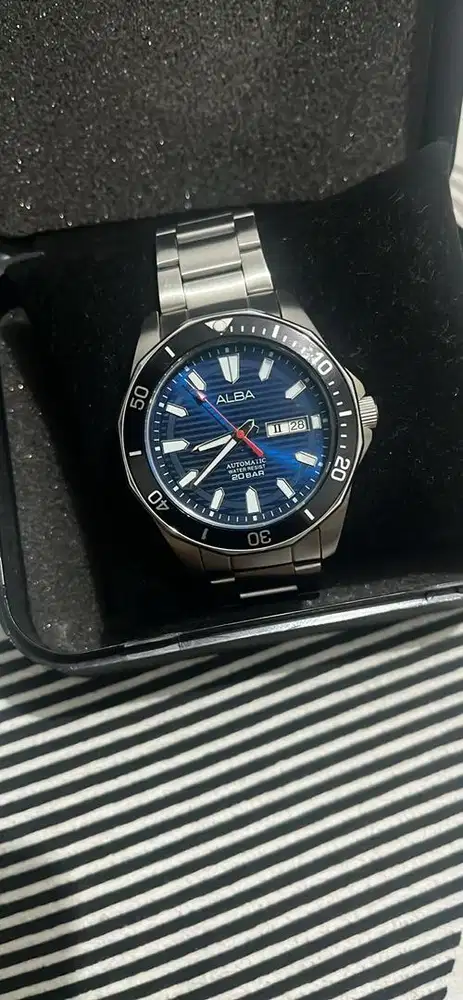 ALBA AL4507X1 AL4507  BLUE DIAL AUTOMATIC.
