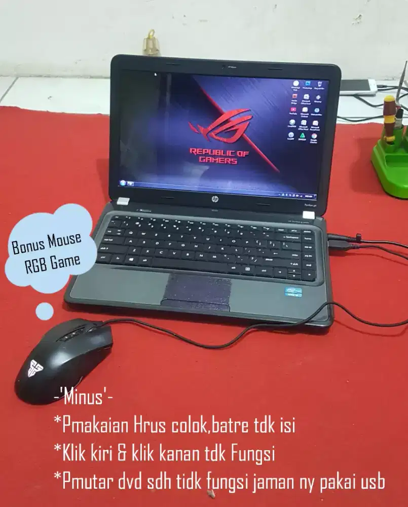 Laptop Hp Pavilion G4 Core i3 Ram 4gb Ddr3 Siap Buat Skolah & Tugas