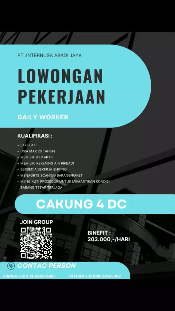 Info loker DC cakung