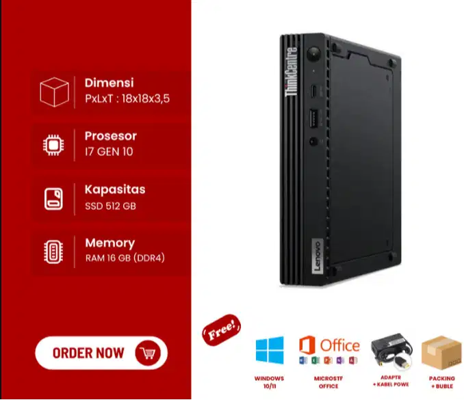 KOMPUTER MINI PC LENOVO M93P intel core i5 GEN 4 BERGARANSI DL-SUR