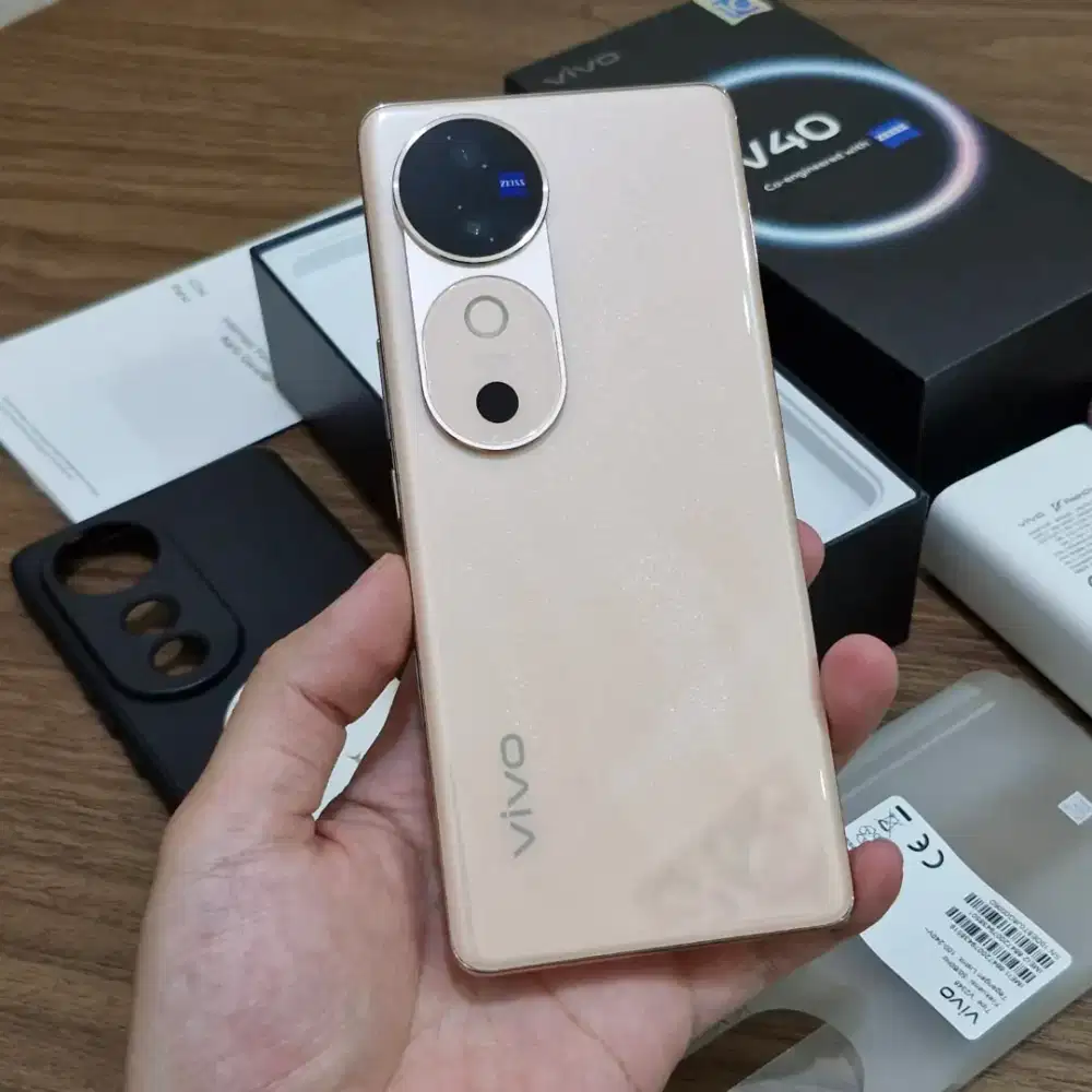 Vivo V40 5G Ram 12GB/256GB Resmi Camera Zeiss Terbaik Ceramic Peach