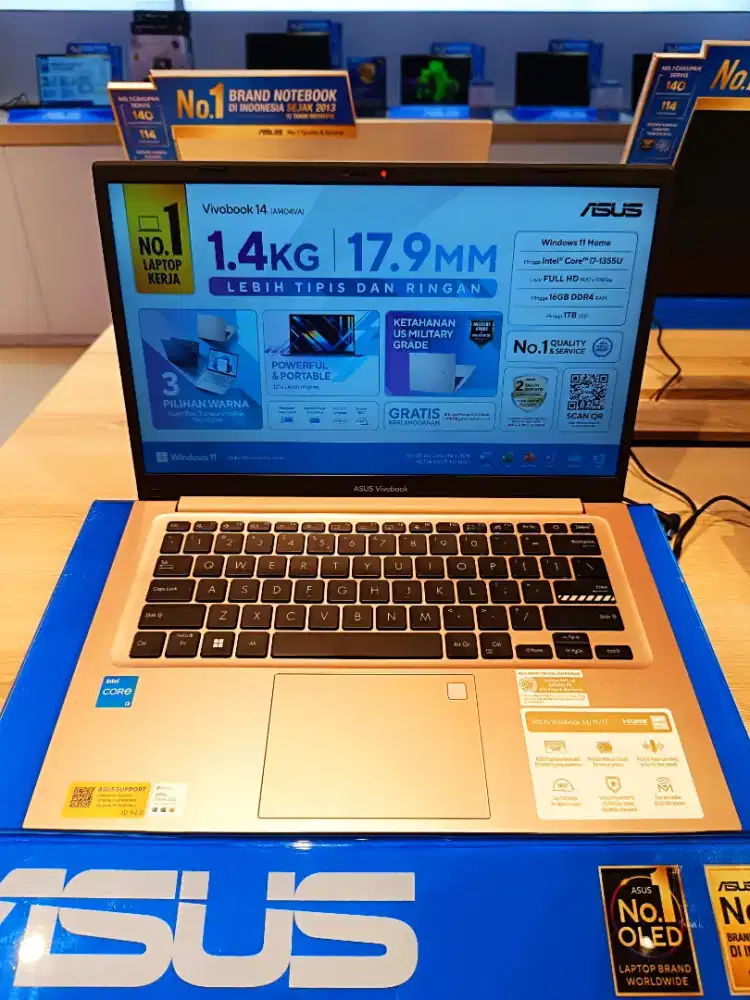 Asus Vivobook 14 A1404VA Core i3
Cicilan mulai dari 500 ribuan aja ..