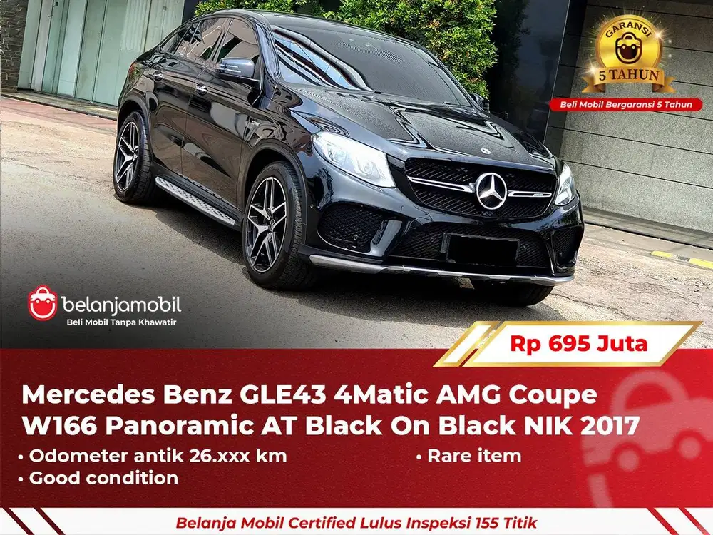 [ GARANSI 5TH ] Mercedes Benz Mercy GLE 43 GLE43 AMG W166 2017/2018