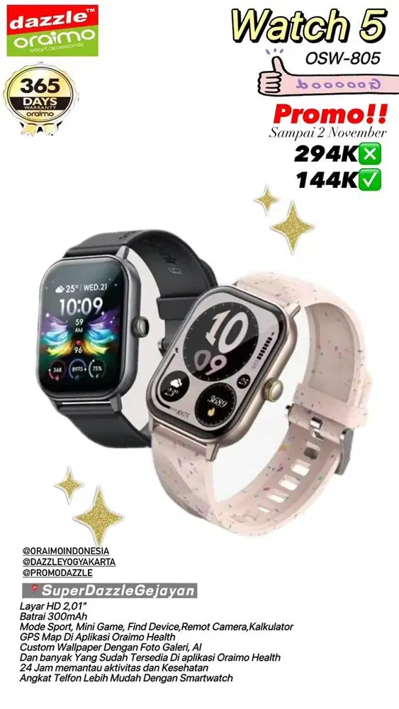 Smartwatch Oraimo Watch 5 OSW-805