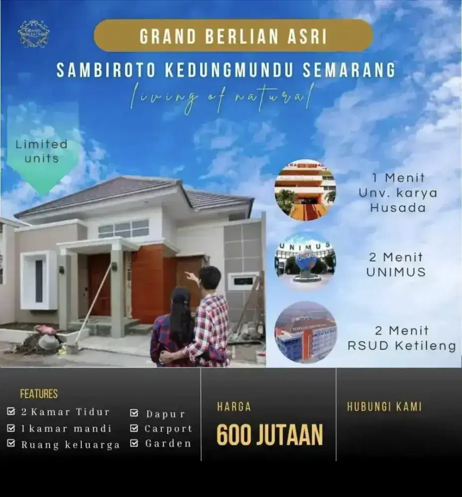 DI JUAL RUMAH BARU READY DI SAMBIROTO DEKAT UNIMUS