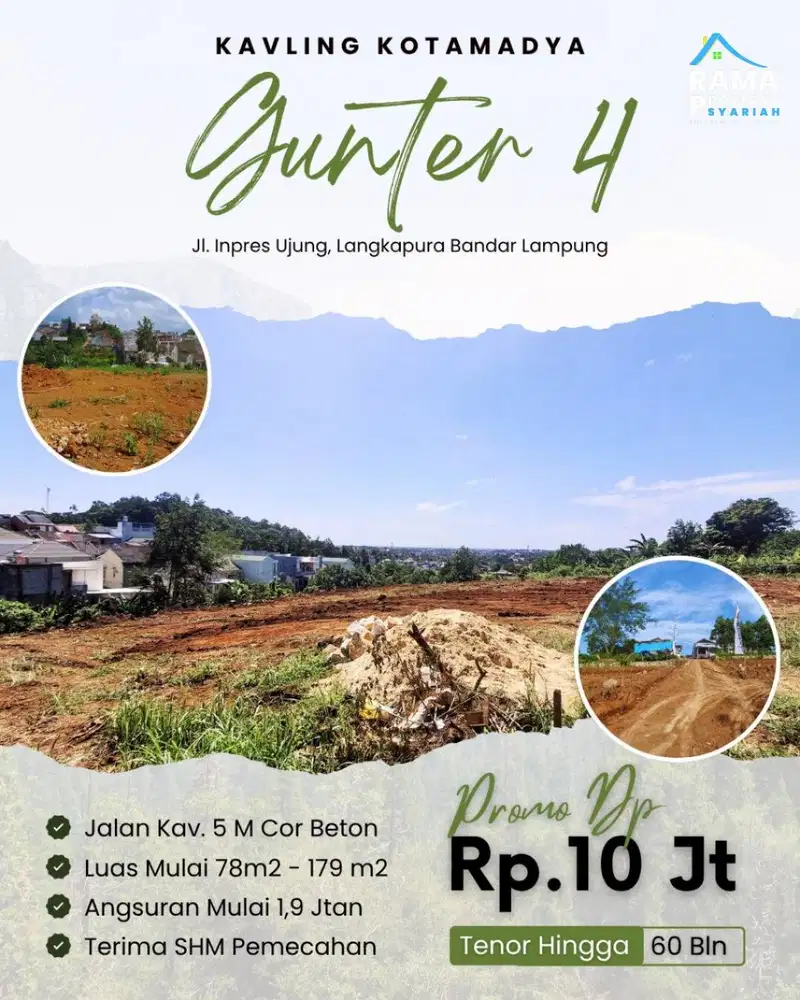 kavling langkapura lokasi bebas banjir dekat pusat kota