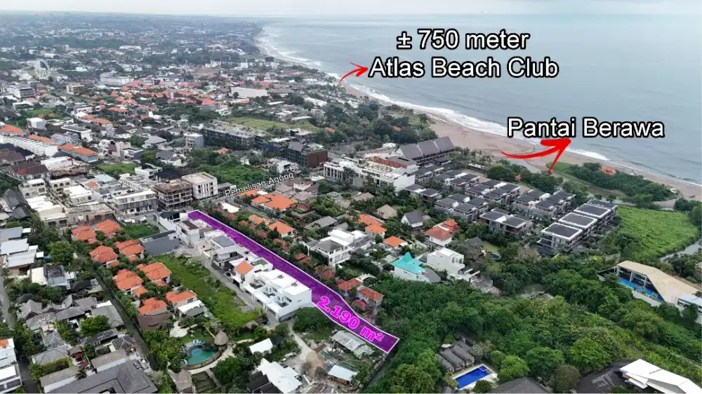 Tanah Premium Jalan Kaki ke Pantai Berawa Tibubeneng  Atlas Club Bali