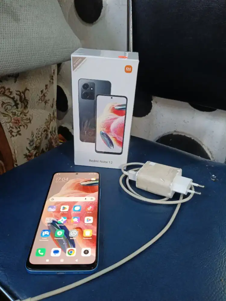 Xiaomi Redmi Note 12 Blue 4G Memori 8/128 GB Mulus Fullset Resmi