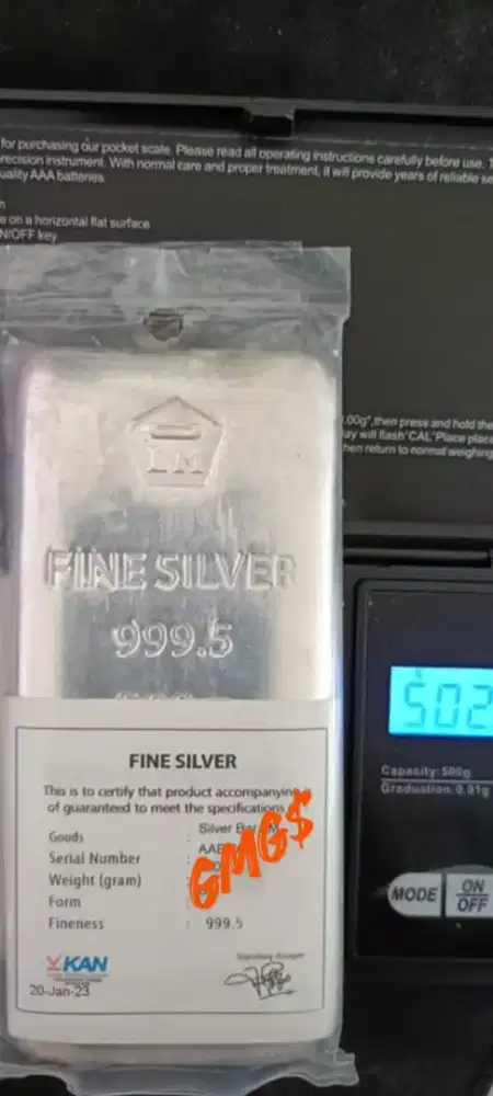 #PERAK ANTAM 500 GR ASLI BERSEGEL+ SERTIFIKAT