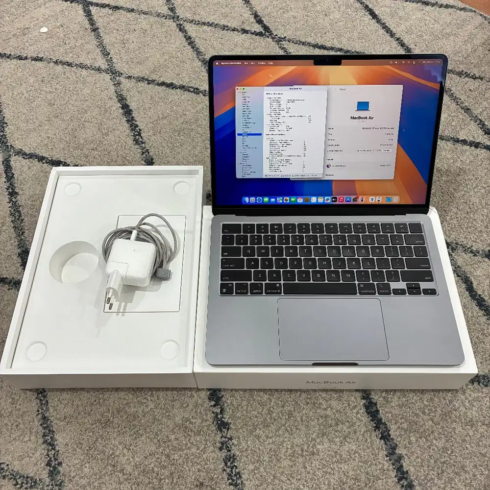 ex ibox macbook air m2 ram 16gb ssd 256gb grey 13 inch 16/256